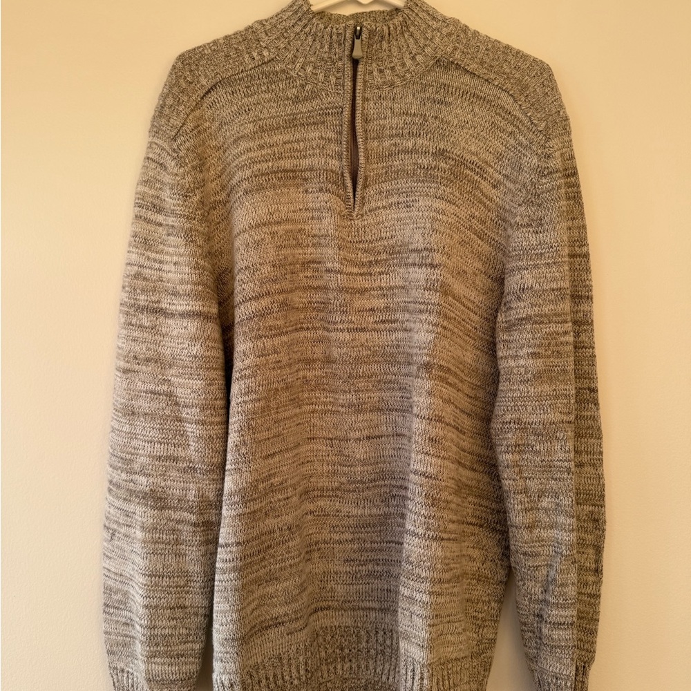 Great Northwest Clothing Company Men's Gray Knit Zip-Up Sweater